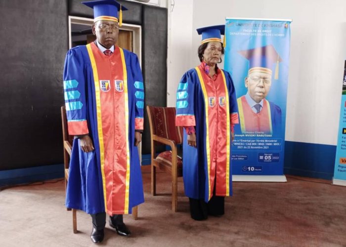 La Faculté de Droit célèbre les professeurs Joseph Mvioki et Masanga Phoba admis à l’Éméritat